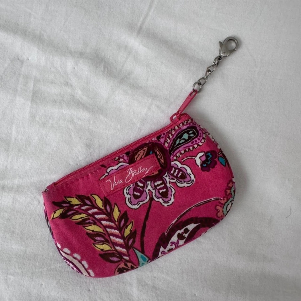Vera Bradley Call Me Coral ID Keychain - Picture 2 of 7